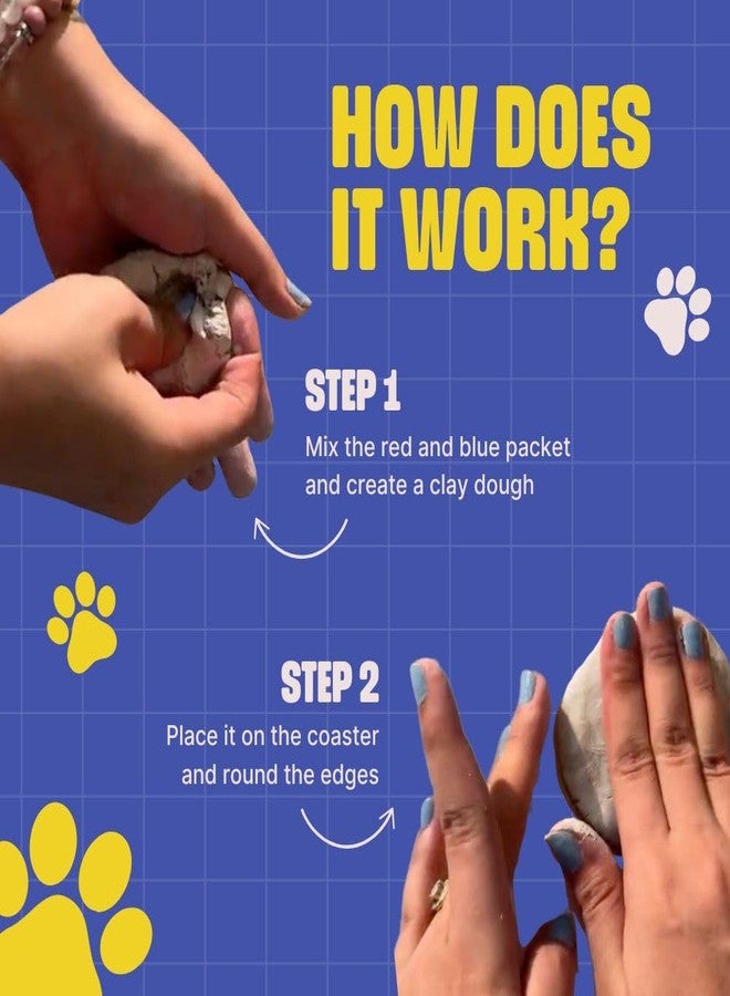 KITSTERS,DIY Paw Printing Kit for Cats & Dogs,Paw Prints of Your Little Fur Babys',Fun Activity for Pet Parents - Memories,Art & Craft - Mould Cast - Epoxy Resin,Video Workshop Included, White - Image 3